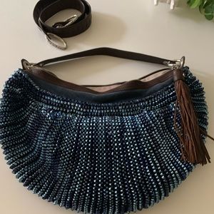 Metallic Blue Diane Von Furstenberg Medium Stephanie Purse